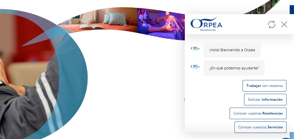 ORPEA lanza un servicio de chat en su web para facilitar soluciones personalizadas a los mayores y sus familias