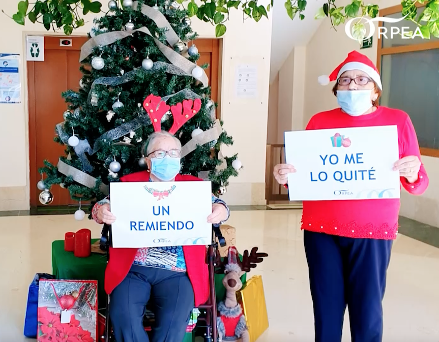 Los residentes de ORPEA graban un villancico para felicitar la Navidad a sus familias